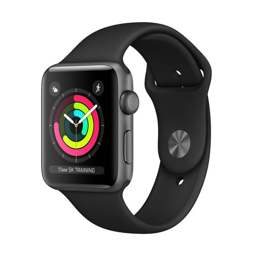 Apple Watch Series 3 GPS 42mm Space Gray Aluminum with Black Sport Band (MTF32)