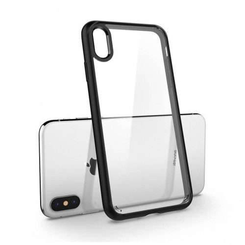 Чохол-накладка (силіконовий) Apple iPhone XS Spigen Ultra Hybrid Matte Black (063CS25116)