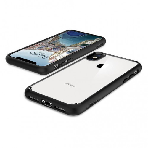 Чохол-накладка (силіконовий) Apple iPhone XS Spigen Ultra Hybrid Matte Black (063CS25116)