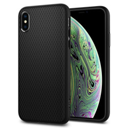 Чохол-накладка (силіконовий) Apple iPhone XS Spigen Liquid Air Matte Black (063CS25114)