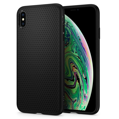 Чехол-накладка (силиконовый) Apple iPhone XS Max Spigen Liquid Air Matte Black (065CS25126)