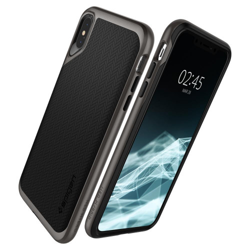 Чехол-накладка (силиконовый) Apple iPhone XS Max Spigen Neo Hybrid Gunmetal (065CS24838)