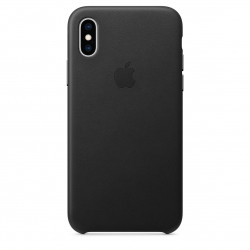 Чохол-накладка (шкіряний) Apple iPhone XS Leather Case Black (MRWM2)