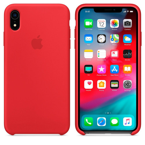 Чехол-накладка (силиконовый) для iPhone XR Silicone Case High Copy RED