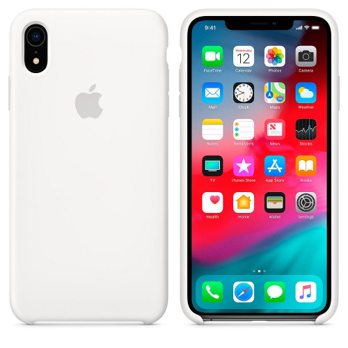 Чехол-накладка (силиконовый) для iPhone XR Silicone Case High Copy White