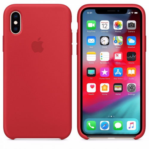 Чехол-накладка (силиконовый) Apple iPhone XS Silicone Case (PRODUCT)RED (MRWC2)