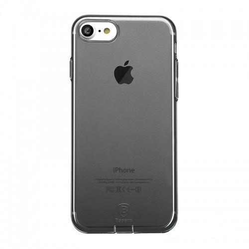 Чехол-накладка (силиконовый) Apple iPhone 8/7 Baseus Simple Series Case (With Pluggy TPU) Transparent Black