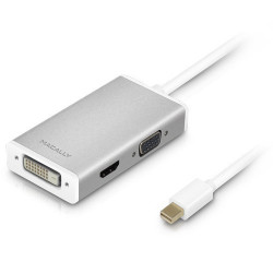 Macally Mini DisplayPort to HDMI/VGA/DVI 4K Adapter (MD-3N1-4K)