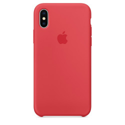 Чохол-накладка (силіконовий) для Apple iPhone X Silicone Case Red Raspberry (MRG12)