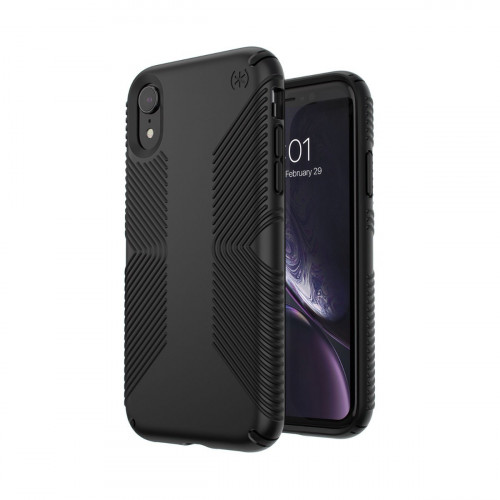 Чехол-накладка (пластиковый) Apple iPhone XR Speck Presidio Grip Black/Black (SP-117059-1050)