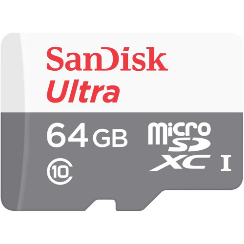 SanDisk 64 GB microSDXC UHS-I Ultra + SD Adapter (SDSQUNB-064G-GN3MA)