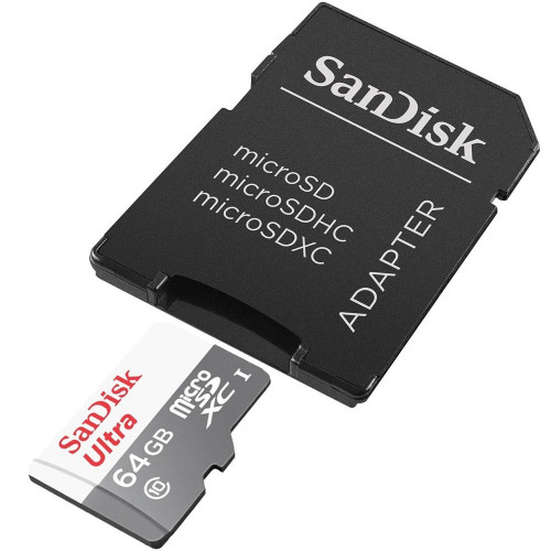 SanDisk 64 GB microSDXC UHS-I Ultra + SD Adapter (SDSQUNB-064G-GN3MA)