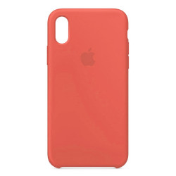 Чохол-накладка (силіконовий) для iPhone X Silicone Case High Copy Apricot