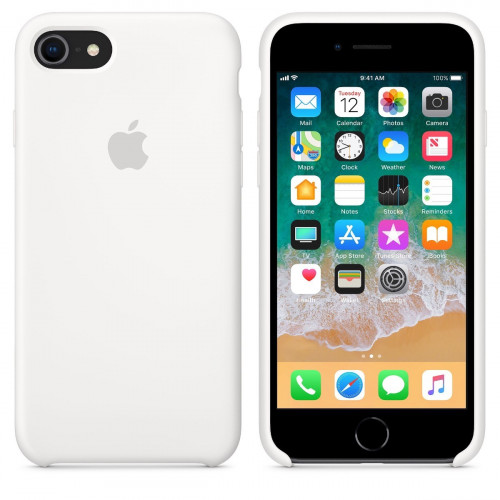 Чохол-накладка (силіконовий) для iPhone 8/7 Silicone Case High Copy White