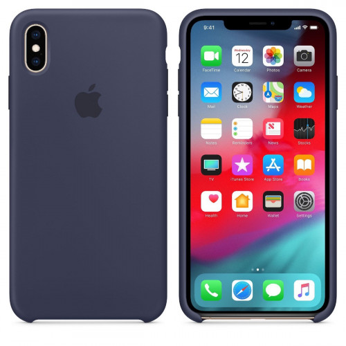 Чехол-накладка (силиконовый) Apple iPhone XS Max Silicone Case Midnight Blue (MRWG2)