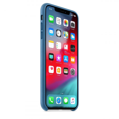 Чехол-накладка (кожаный) Apple iPhone XS Max Leather Case Cape Cod Blue (MTEW2)