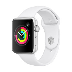 Apple Watch Series 3 GPS 42mm Silver Aluminum with White Sport Band (MTF22)