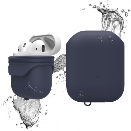 Чехол-накладка (силиконовый) Apple AirPods Elago Waterproof Case Jean Indigo (EAPWF-BA-JIN)