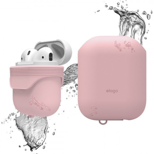 Чехол-накладка (силиконовый) Apple AirPods Elago Waterproof Case Lovely Pink (EAPWF-BA-LPK)