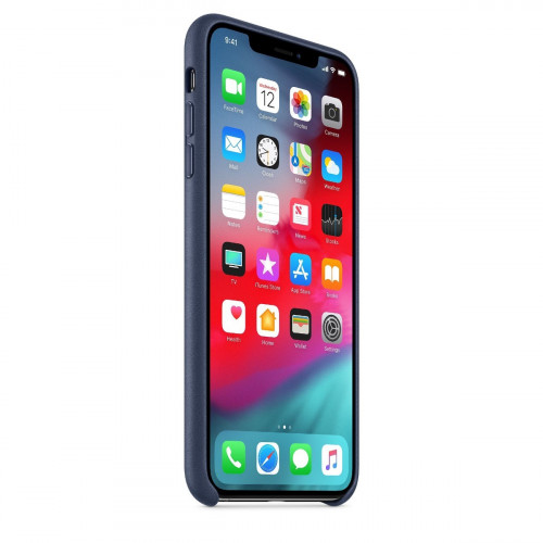 Чохол-накладка (шкіряний) Apple iPhone XS Max Leather Case Midnight Blue (MRWU2)