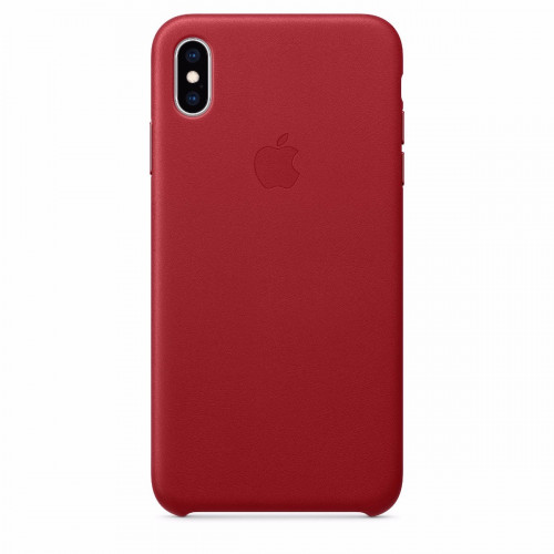 Чехол-накладка (кожаный) Apple iPhone XS Max Leather Case (PRODUCT)RED (MRWQ2)
