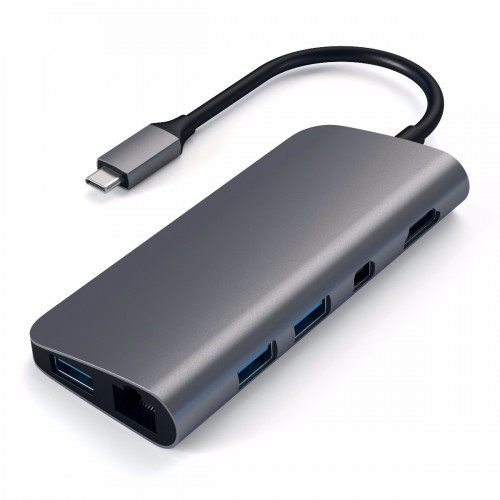 Satechi Aluminum Type-C Multimedia Adapter Space Gray (ST-TCMM8PAM)
