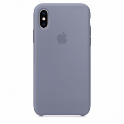 Чохол-накладка (силіконовий) для iPhone XS Silicone Case High Copy Lavender Gray