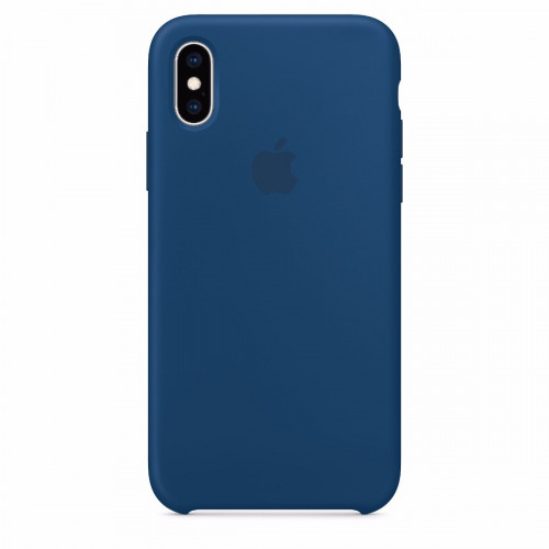 Чохол-накладка (силіконовий) для iPhone XS Silicone Case High Copy Blue Horizon