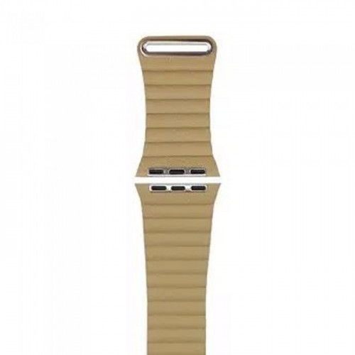 Ремешок Watch 42/44mm Leather Loop Band High Copy Beige