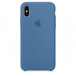 Чохол-накладка (силіконовий) для Apple iPhone X Silicone Case Denim Blue (MRG22)