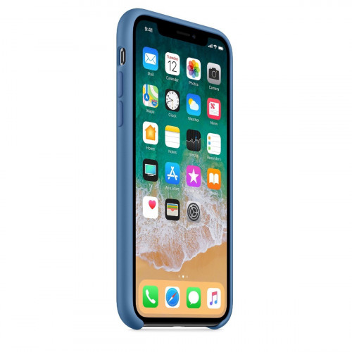 Чохол-накладка (силіконовий) для Apple iPhone X Silicone Case Denim Blue (MRG22)