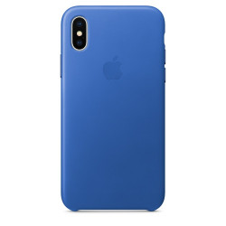 Чохол-накладка (шкіряний) Apple iPhone X Leather Case Electric Blue (MRGG2)