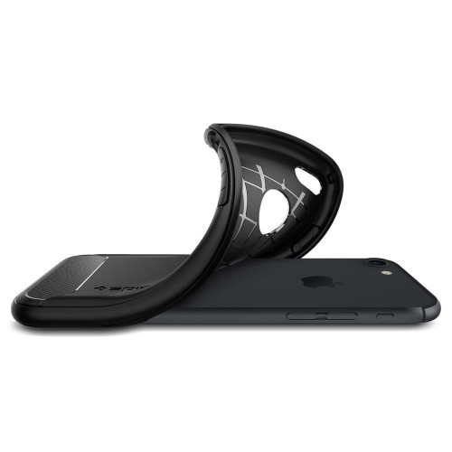 Чехол-накладка (силиконовый) Apple iPhone 7 Spigen Rugged Armor Black (042CS20441)