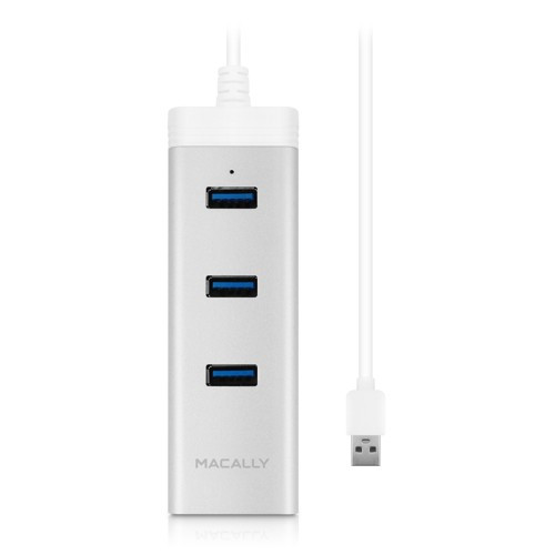 Macally 3-Port USB 3.0 Hub with Gigabit Ethernet LAN (U3HUBGBA)