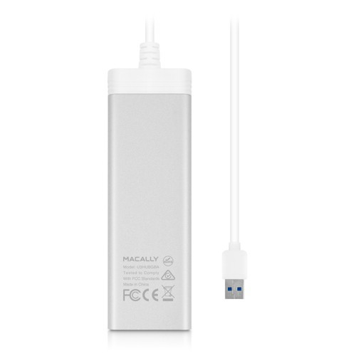 Macally 3-Port USB 3.0 Hub with Gigabit Ethernet LAN (U3HUBGBA)