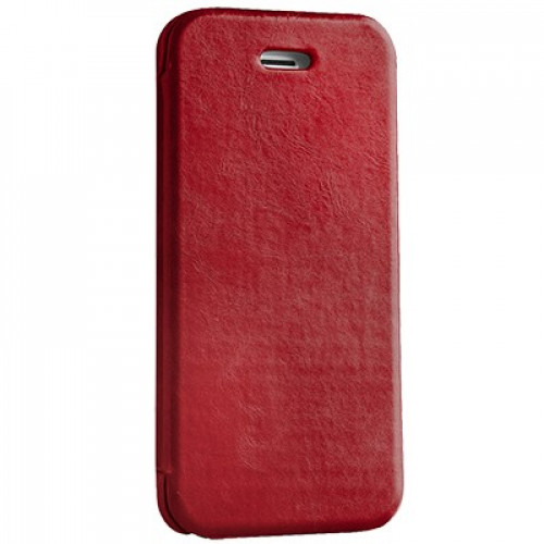 Чехол-книжка (кожаный) Apple iPhone 5/5s/SE Mobler Vintage Collection Dark Red
