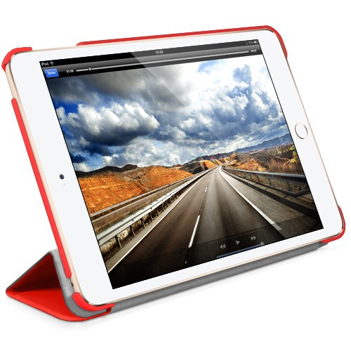 Чехол-книжка (полиуретановый) Apple iPad mini 4 Macally Red (BSTANDM4-R)