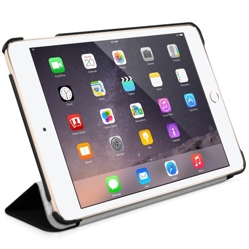 Чехол-книжка (полиуретановый) Apple iPad mini 4 Macally Black (BSTANDM4-B)