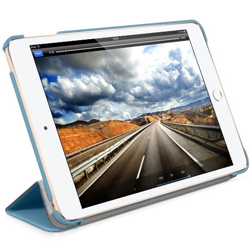 Чехол-книжка (полиуретановый) Apple iPad mini 4 Macally Blue (BSTANDM4-BL)