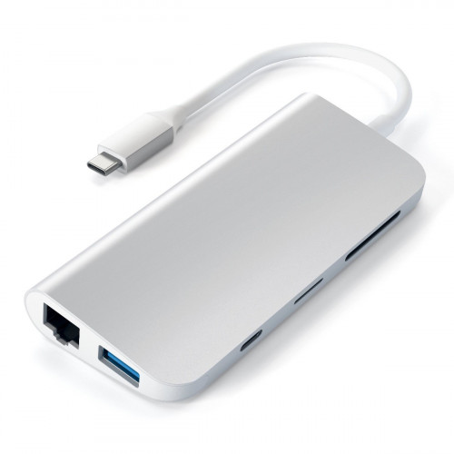 Satechi Aluminum Type-C Multimedia Adapter Silver (ST-TCMM8PAS)