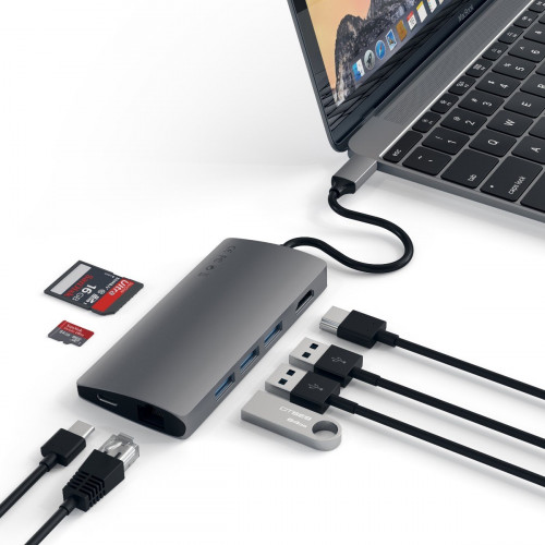 Satechi Type-C Multi-Port Adapter 4K with Ethernet V2 Space Gray (ST-TCMA2M)