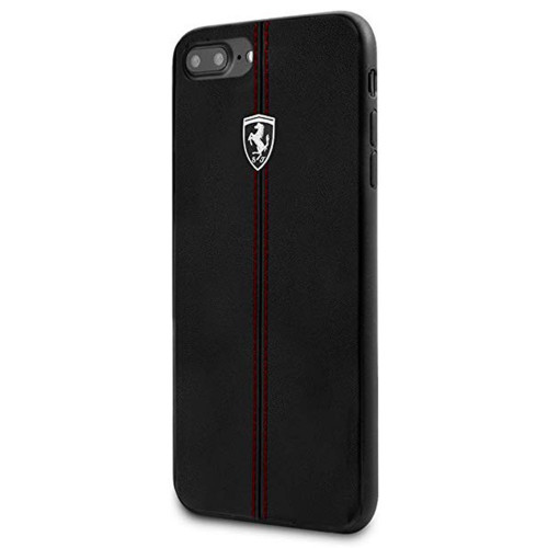 Чехол-накладка (кожаный) Apple iPhone 8 Plus/7 Plus Ferrari Black