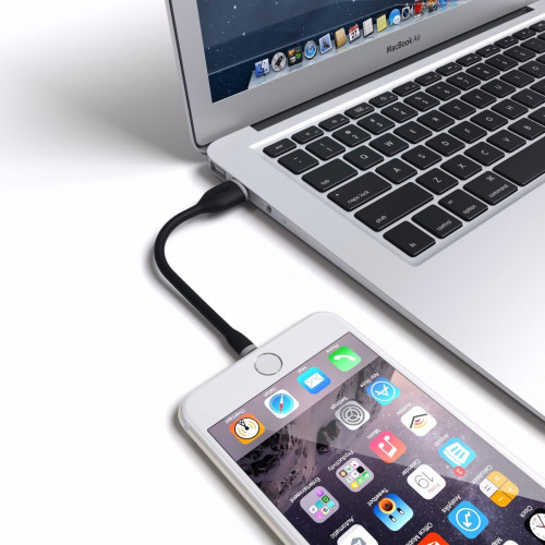 Satechi Flexible Charging Lightning Cable Black 0.15m (ST-FCL6B)