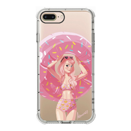 Чехол-накладка (силиконовый) Apple iPhone 7 Plus Raschehlidze Pink Girl (F2-7+)