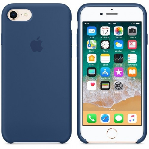 Чохол-накладка (силіконовий) для Apple iPhone 8/7 Silicone Case Blue Cobalt (MQGN2)