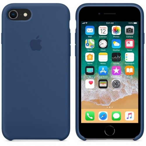 Чохол-накладка (силіконовий) для Apple iPhone 8/7 Silicone Case Blue Cobalt (MQGN2)