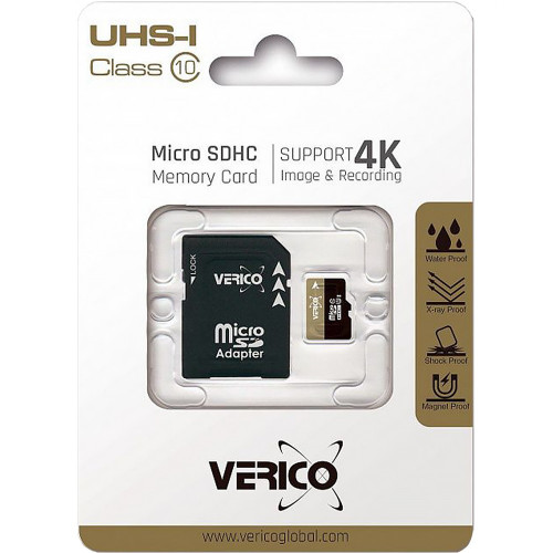 Verico 128GB microSDXC Class 10 UHS-1 + SD adapter 1MCOV-MAX9C3-NN