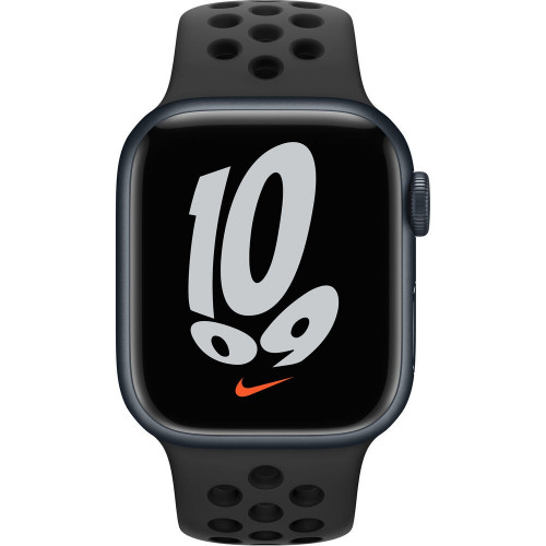 Apple Watch Nike+ Series 7 GPS + Cellular 41mm Midnight Aluminum Case with Anthracite/Black Nike Sport Band (MKHM3, MKJ43)