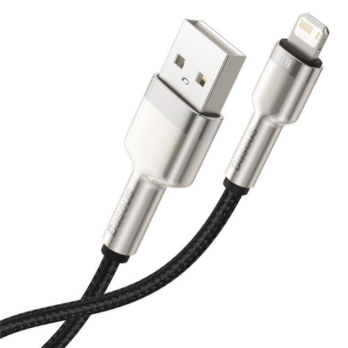 Baseus Cafule Metal Lightning 2.4A 2m Black (CALJK-B01)