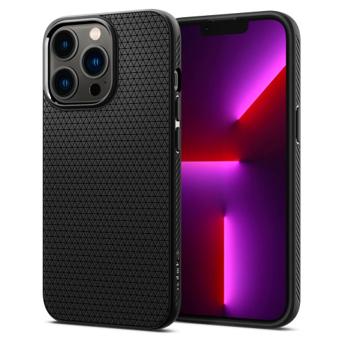 Чехол-накладка (силиконовый) Apple iPhone 13 Pro Spigen Liquid Air Matte Black (ACS03258)